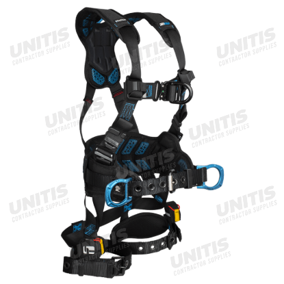 FallTech FT-One Harness 3 D-Ring+ Front D-Ring Tongue Buckle Legs/Quick Connect Chest - L