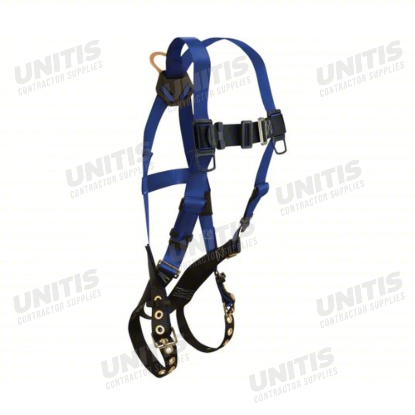FallTech Contractor+ 1 D-Ring Harness Mating Buckle Chest/Tongue Buckle Legs Dual-Size 2X/ - 3XL