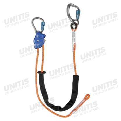 FallTech 6.5' Rope Positioning Lanyard Alum Ce Carabiner + Alum Carabiner