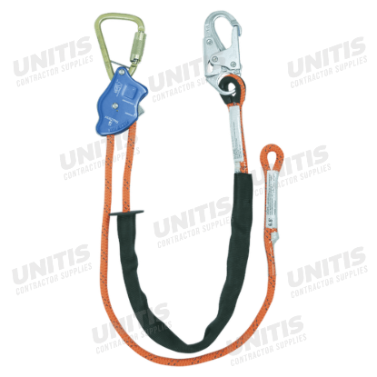 FallTech 6.5' Rope Positioning Lanyard Steel Snap + Steel Carabiner