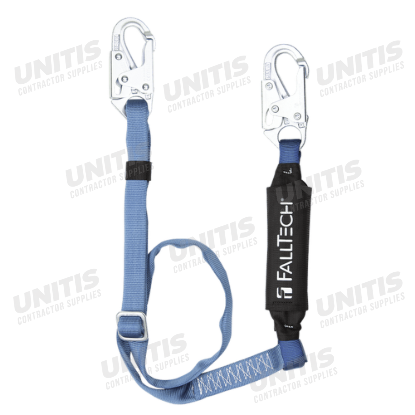 FallTech 6' Shock Absorbing Lanyard Single Leg; Viewpack Adjustable Length