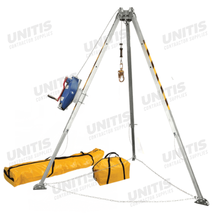 FallTech 8' Tripod Kit with 7281 3-Way Self Retracting Lifeline-R and Storage Bags