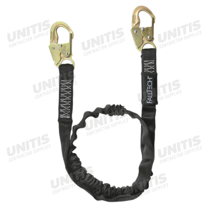 FallTech 6' Shock Absorbing Lanyard Single Leg; Heavyweight with Snap Hooks