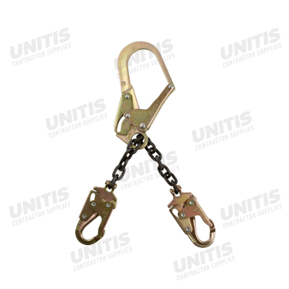 FallTech 17" Rebar Chain Positioning Assembly; Chain with Non-Swivel Rebar Hook