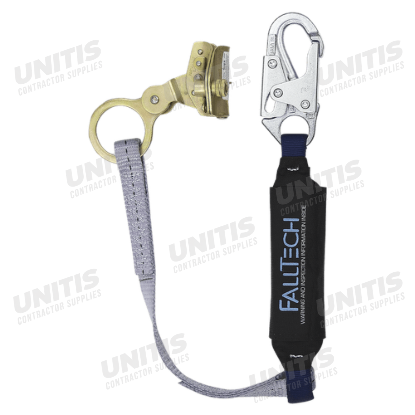 FallTech 3' Shock Absorbing Lanyard with Rope Adjuster/Grab Viewpack 7479