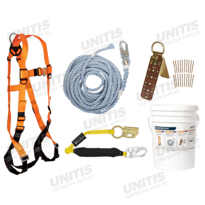 FallTech Roofer's Kit Ftbasic+ Orange Harness Mating Buckle Legs
