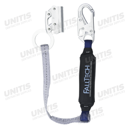 FallTech 3' Shock Absorbing Lanyard with Manual Rope Adjuster/Grab Viewpack