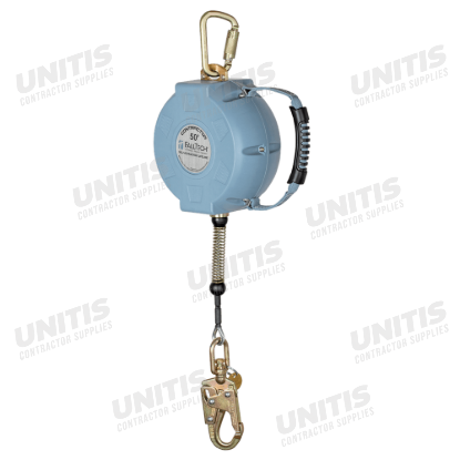 FallTech 50' Galvanized Cable Contractor C Self Retracting Lifeline with Carabiner