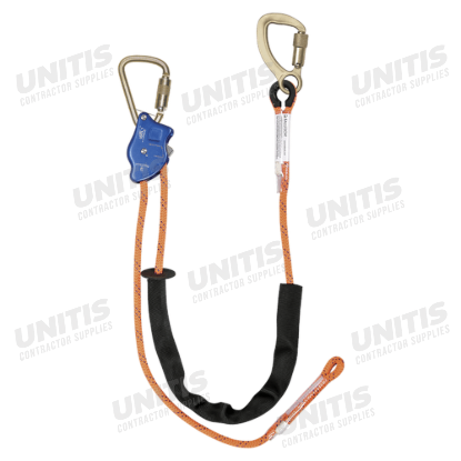 FallTech 6.5' Rope Positioning Lanyard Steel Ce Carabiner + Steel Carabiner