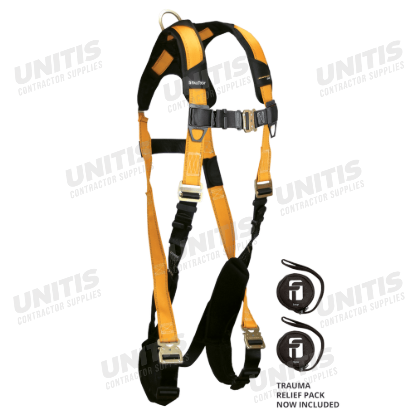FallTech Journeyman Flex Harness 1 D-Ring Quick Connect Legs/Chest with Trauma Pack - XL
