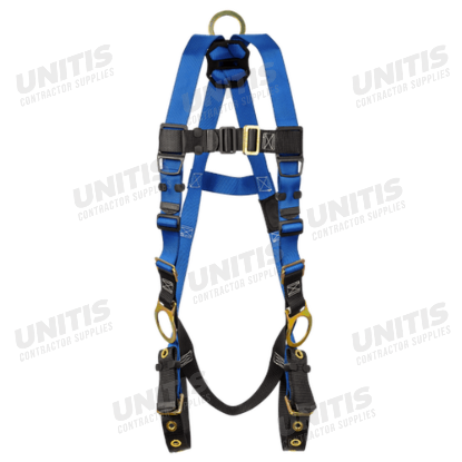 FallTech Contractor Harness 3 D-Ring Tongue Buckle Legs Mating Buckle Chest