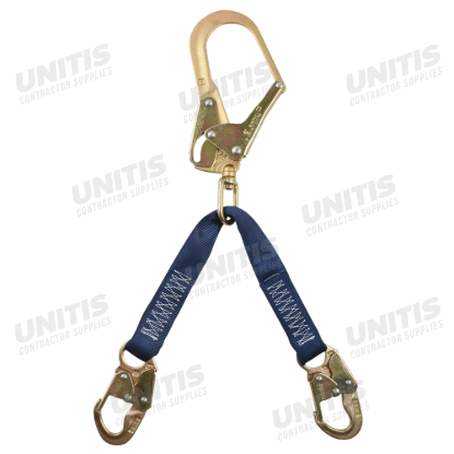 FallTech 19" Rebar Positioning Assembly; Jacketed Web with Swivel Rebar Hook