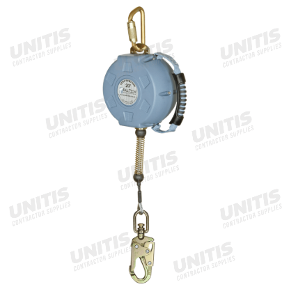 FallTech 20' Contractor Self Retracting Lifeline Galvanized Cable with Anchorage Carabiner