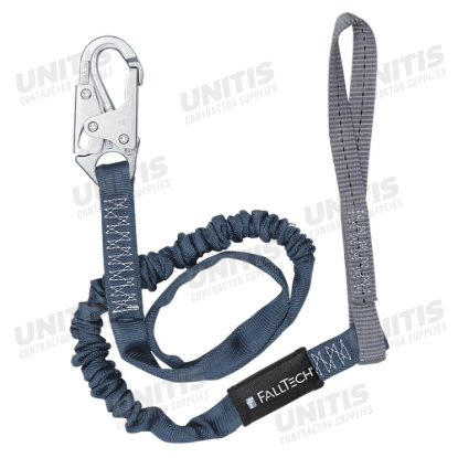 FallTech 6' Shock Absorbing Lanyard Single Leg; Internal with Loop and Snap Hook