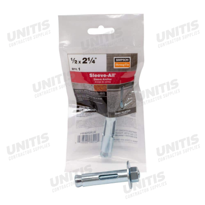 Simpson Sleeve All Hex Head Sleeve Anchor - 1/2" x 2-1/4" - 10/poly