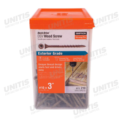 Simpson DSVT - #10 x 3" DSV Tan T25 Deck Screws - 210/box