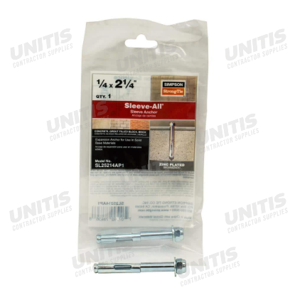 Simpson Sleeve All Acorn Sleeve Anchor - 1/4" x 2-1/4" - 500/box