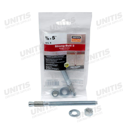 Simpson STB2 - 3/8" x 5" Strong-Bolt 2 Wedge Anchor - 1/poly