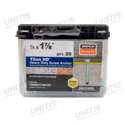 Simpson THD - 1/4" x 1-7/8" Titen HD Screw Anchor - 20/box