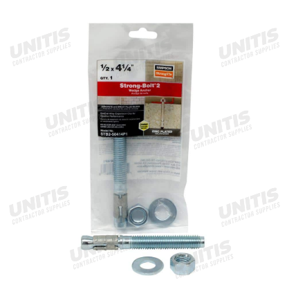 Simpson STB2 - 1/2" x 4-1/4" Strong-Bolt 2 Wedge Anchor - 1/poly