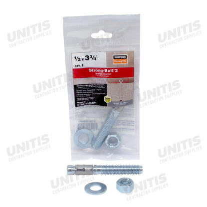 Simpson STB2 - 1/2" x 3-3/4" Strong-Bolt 2 Wedge Anchor - 1/poly