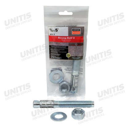 Simpson STB2 - 5/8" x 5" Strong-Bolt 2 Wedge Anchor - 1/poly