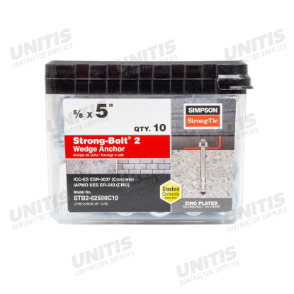 Simpson STB2 - 5/8" x 5" Strong-Bolt 2 Wedge Anchor - 10/box