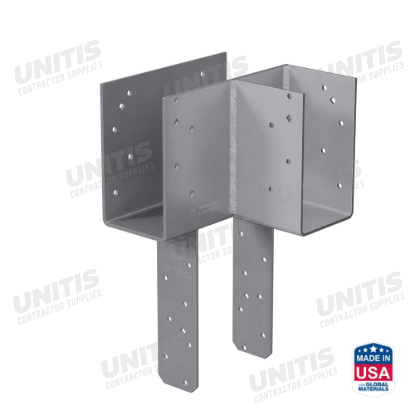 Simpson ECCLRQ L-Shape End Column Cap for 4x Beams, 6x Post w/ SDS Screws, Skewed Right