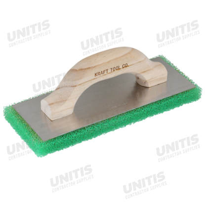Kraft 12"x4"x3/4" Green Coarse Texture Float with Wood Handle