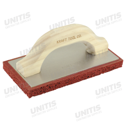 Kraft 8"x4"x5/8" Coarse Cell Red Rubber Float with Wood Handle