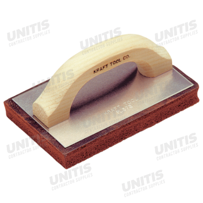 Kraft 8"x5"x1" Coarse Red Rubber Float with Wood Handle