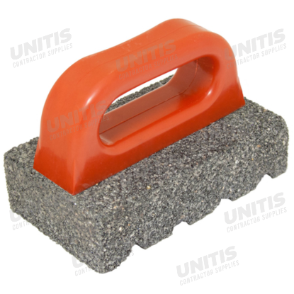 Kraft 20 Grit 6"x3"x1" Fluted Rub Brick with Plastic Handle