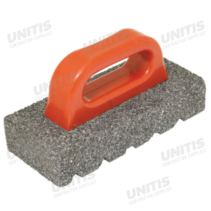 Kraft 20 Grit 8"x3-1/2"x1-1/2" Fluted Rub Brick with Plastic Handle