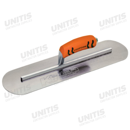 Kraft 16"x4" Carbon Steel Pool Trowel with Proform Handle - 13-5/8" Shank