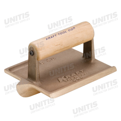 Kraft 6"x4-1/2" 1/4"R 3/4"D Narrow Bit Bronze Groover with Wood Handle