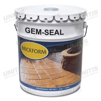 Brickform Gem-Seal Wet-Look Concrete Sealer 100 VOC - 5 Gallon