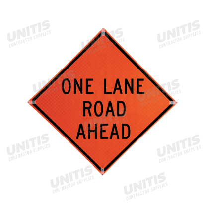 Traffix Roll-Up Sign - 48" x 48" Reflective - One Lane Road Ahead