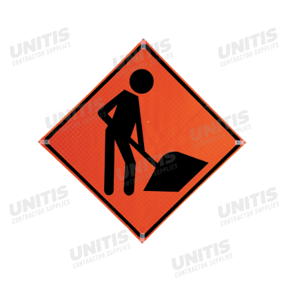 Traffix Roll-Up Sign - 36" x 36" Reflective - Men Working (W21-1a)