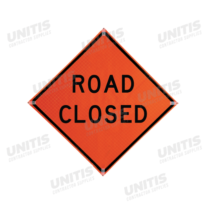 Traffix Roll-Up Sign - 36" x 36" Reflective - Road Closed