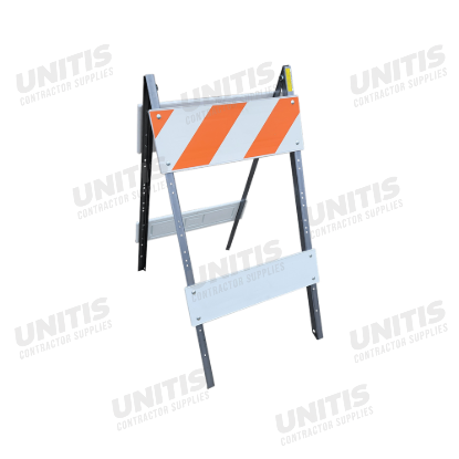 Traffix Type I Folding Barricade - Galvanized Legs, Blow-Molded Plastic Panels