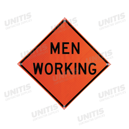 Traffix Roll-Up Sign - 36" x 36" Reflective - Men Working