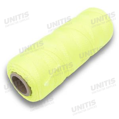 Marshalltown Braided Nylon Mason's Line 500' Fl. Yellow, Size 18 6" Core