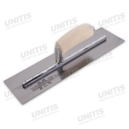 Marshalltown 14" x 4" Finishing Trowel - Curved Wood Handle