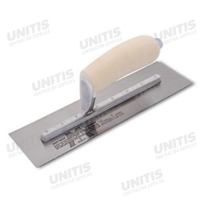 Marshalltown 10" x 4" Finishing Trowel - Curved Wood Handle