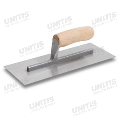 Marshalltown 11" x 4-1/2" Finishing Trowel - Curved Wood Handle