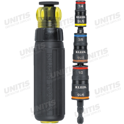 Klein Tools 7-in-1 Impact Rated Flip Socket Set with Ratcheting Handle