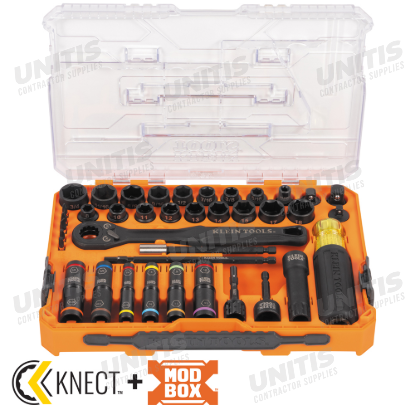 Klein Tools Knect Complete Impact Pass Through and Flip Socket Set - 39 Piece