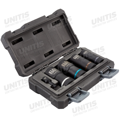 Klein Tools 2-in-1 Metric Impact Socket Set - 12-Point - 5 Piece
