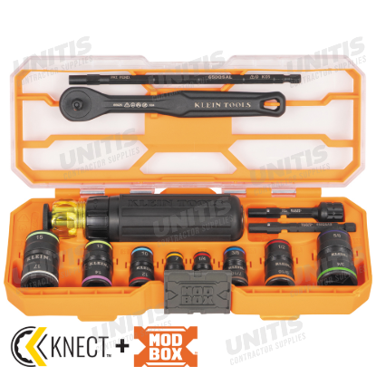Klein Tools Flip-16 Knect Ratcheting Impact Flip Socket Screwdriver Set