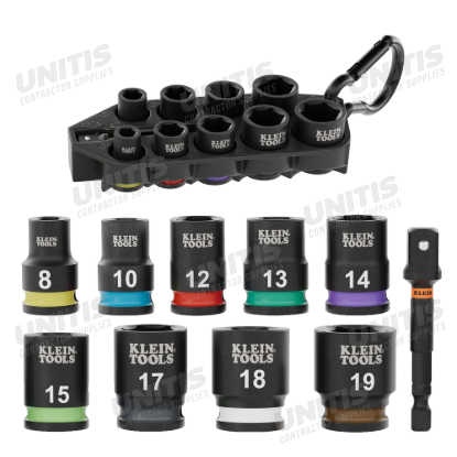 Klein Tools Grab-and-Go Impact Socket Set - Metric - 10 Piece